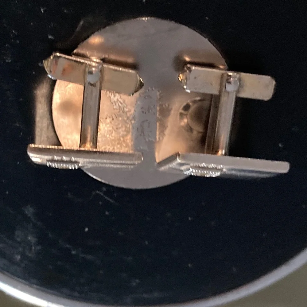 Vintage Anson Brushed Gold Art Deco Cufflinks – Patent Pending 1956-1961